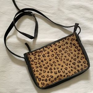 Zara TRF Calf hair & Leather Leopard Bag